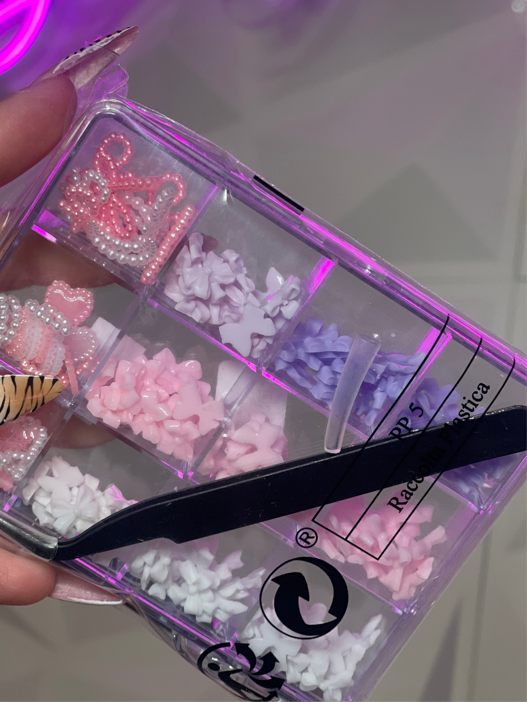 3D Nail Art Flower , Bow & Bead Decoration Kit