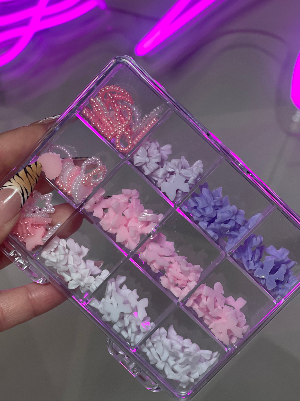 3D Nail Art Flower , Bow & Bead Decoration Kit