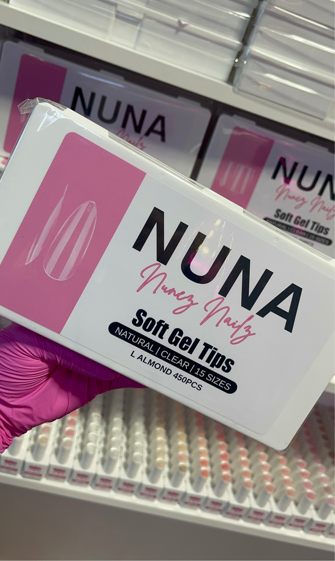 NUNA soft gel tips Long almond