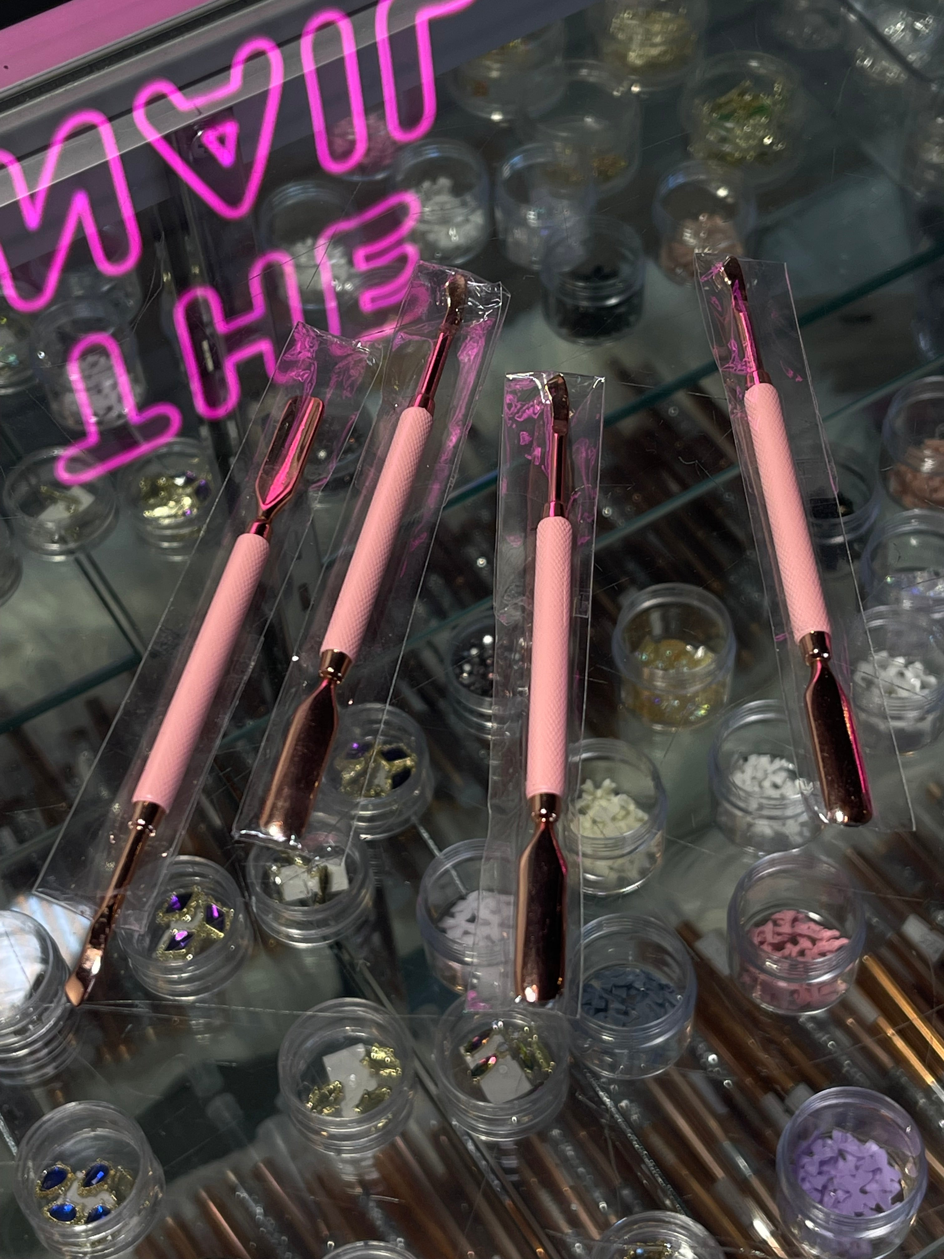 Rose gold cuticle pusher