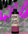 Glass top coat refillable bottle