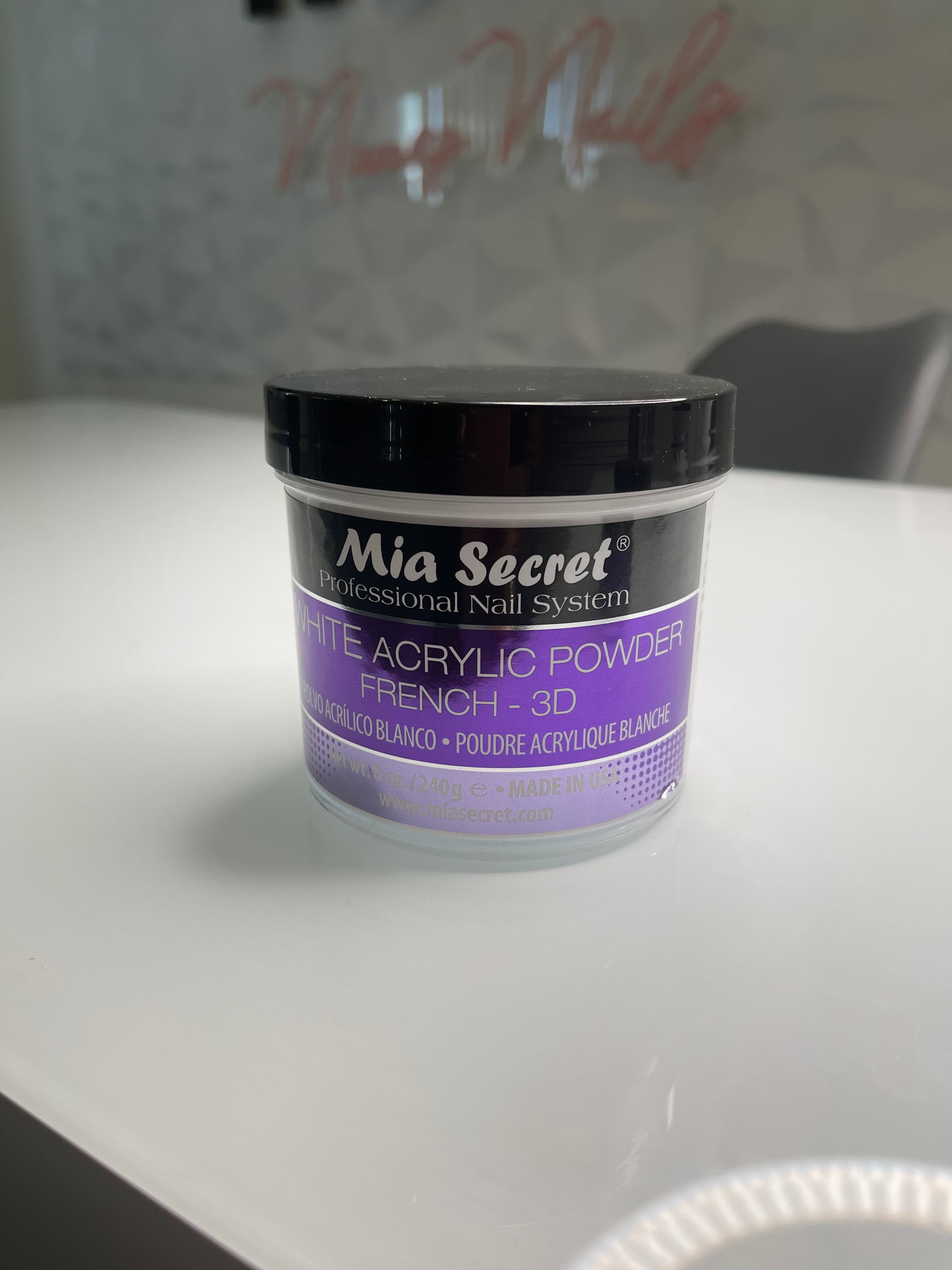 8oz White Mia Secret Acrylic